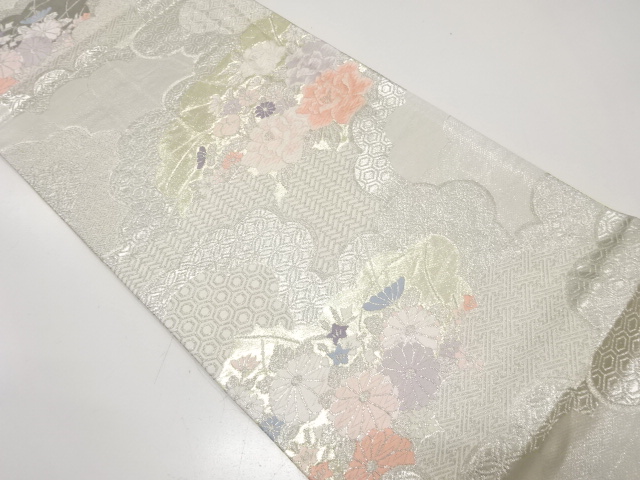 売りつくしセール‼️新品，さがみ誂え■正絹上品，引き箔，華紋織り刺繍六通柄袋帯 リサイクル・アンティーク着物販売：Shinei